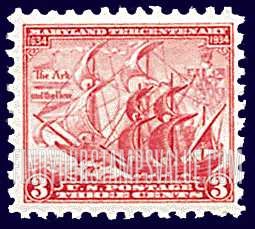 FindYourStampsValue: MARYLAND TERCENTENARY - "The Ark" and "The Dove"