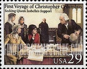 FindYourStampsValue: VOYAGES OF COLUMBUS - Seeking Queen Isabella's Support