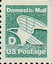 FindYourStampsValue: "D" AND EAGLE, booklet stamp