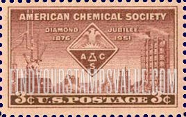 FindYourStampsValue: AMERICAN CHEMICAL SOCIETY - A.C.S.Emblem and Symbols of Chemistry