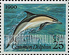 FindYourStampsValue: SEA CREATURES - Common Dolphin