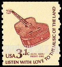 FindYourStampsValue: GUITAR, Coil Stamp - Americana Issue