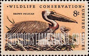 FindYourStampsValue: WILDLIFE CONSERVATION - Brown pelican