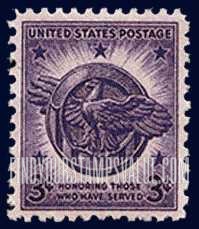 FindYourStampsValue: VETERANS OF WORLD WAR II - Honorable Discharge Emblem