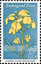 FindYourStampsValue: ENDANGERED FLORA - Contra Costa wallflower