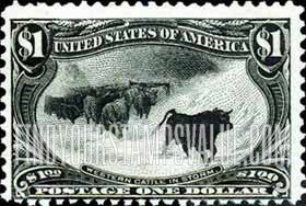FindYourStampsValue: TRANS-MISSISSIPPI EXPOSITION ISSUE - Western Cattle in Storm
