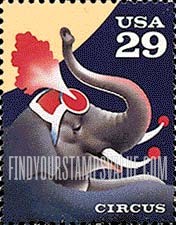 FindYourStampsValue: CIRCUS - Elephant