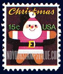 FindYourStampsValue: CHRISTMAS - Santa Claus, Christmas Tree Ornament