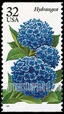 FindYourStampsValue: GARDEN FLOWERS - Hydrangea, booklet stamp