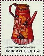 FindYourStampsValue: PENNSYLVANIA TOLEWARE, Coffeepot - American Folk Art