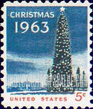 FindYourStampsValue: CHRISTMAS - National Christmas tree and White House