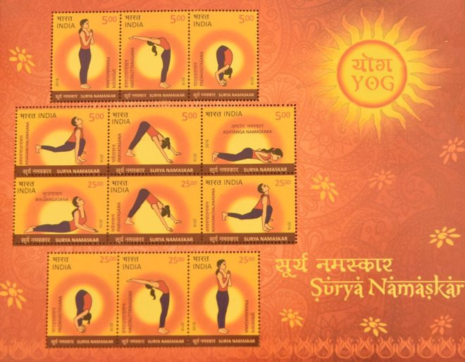 International Yoga Day has returned. 12 Indian stamps are for your attention