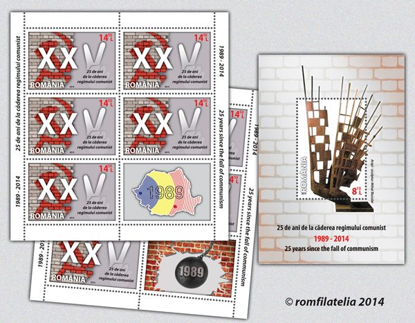 Romfiatelia celebrates 25 years of the Fall of Communism