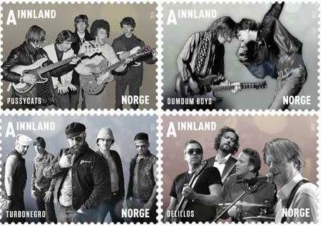 Norwegian Popular Music V – Bands on new stamps