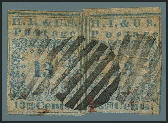 Blue Hawaiian "missionary stamp" pair is to be a hit at the upcoming auction!