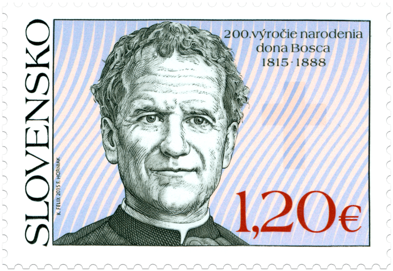 New issue by Slovakia Post commemorating the 200th birth anniversary of Don Bosco