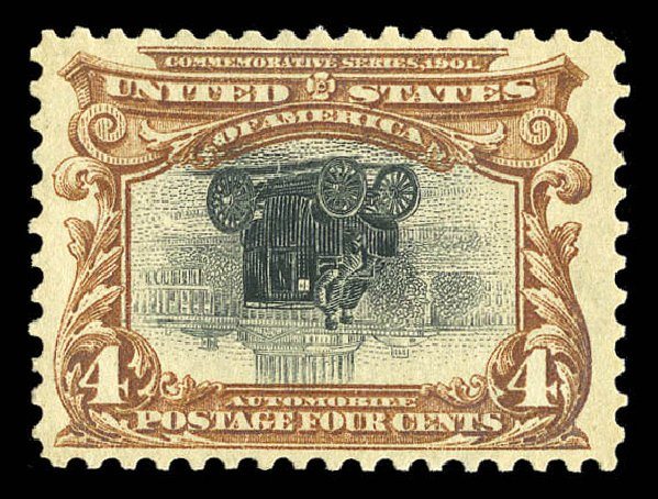 A 1901 4c Pan-American invert error stamp is coming to auction. The item is to be sold for US$10,000