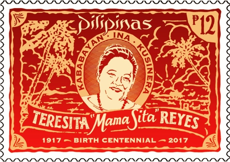 Mama Sita as Philippine culinary icon. One new stamp issued by PHLPost