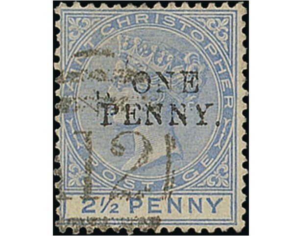 Rare St Christopher stamp is to be sold for US$13,000. Latest stamp auction news to your attention