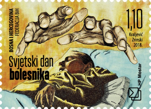 World day of the sick marked by Croatian Post Mostar! A special commemorative stamp entered the postal circle