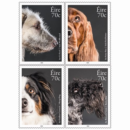 Dogs as the most faithful friends. Four beautiful stamps released by Irish Post