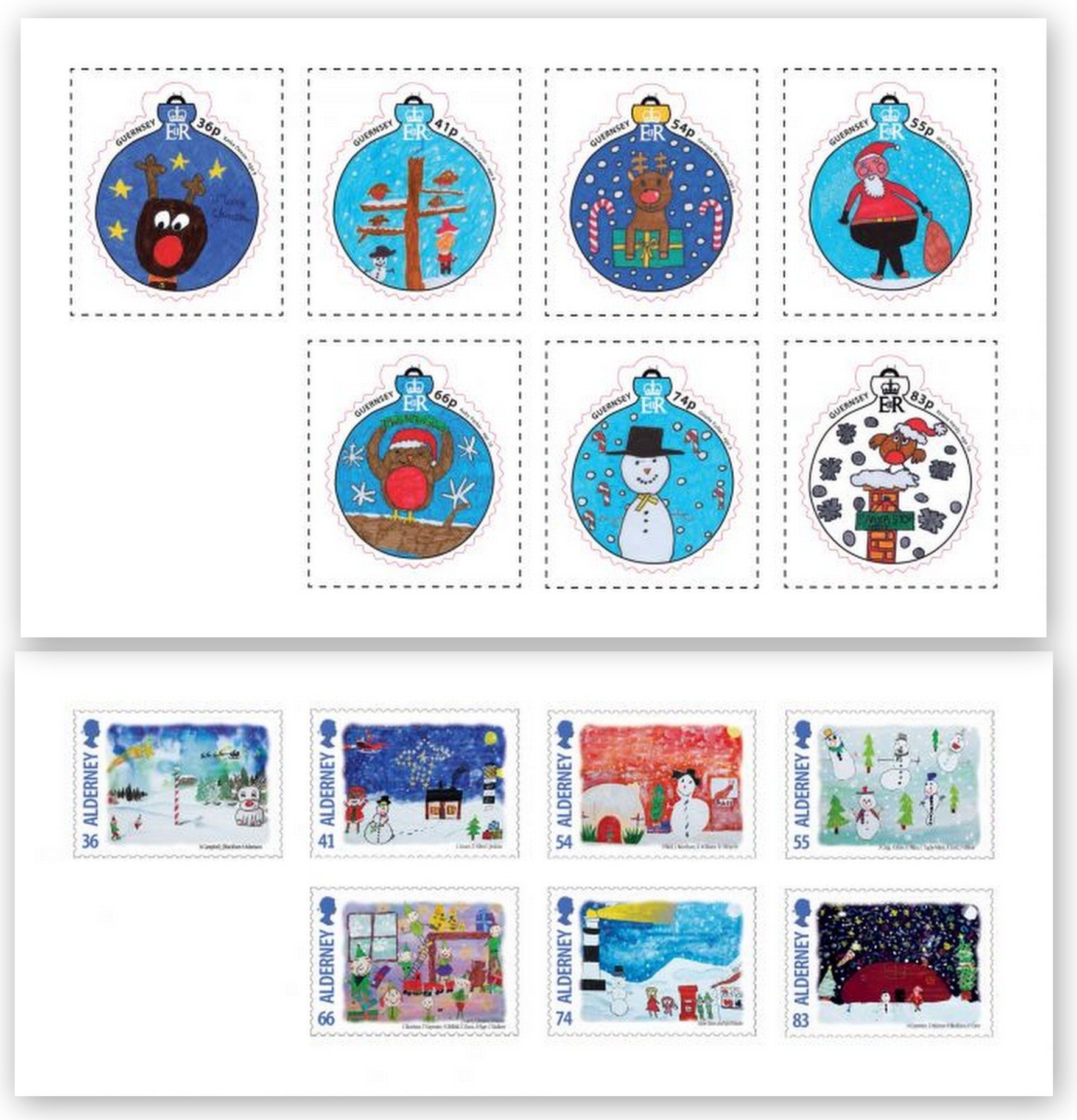 Schoolchildren have designed gorgeous Christmas stamps