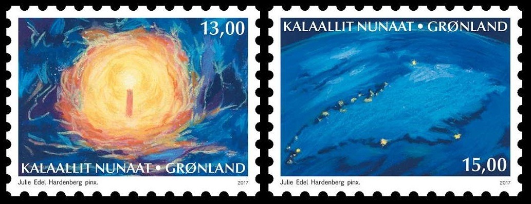 Christmas as the brightest celebration in Greenland. 2 festive stamps unveiled by Greenland Post