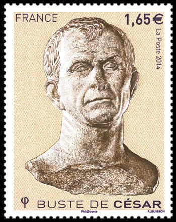 Bust of Caesar featured on new French stamp