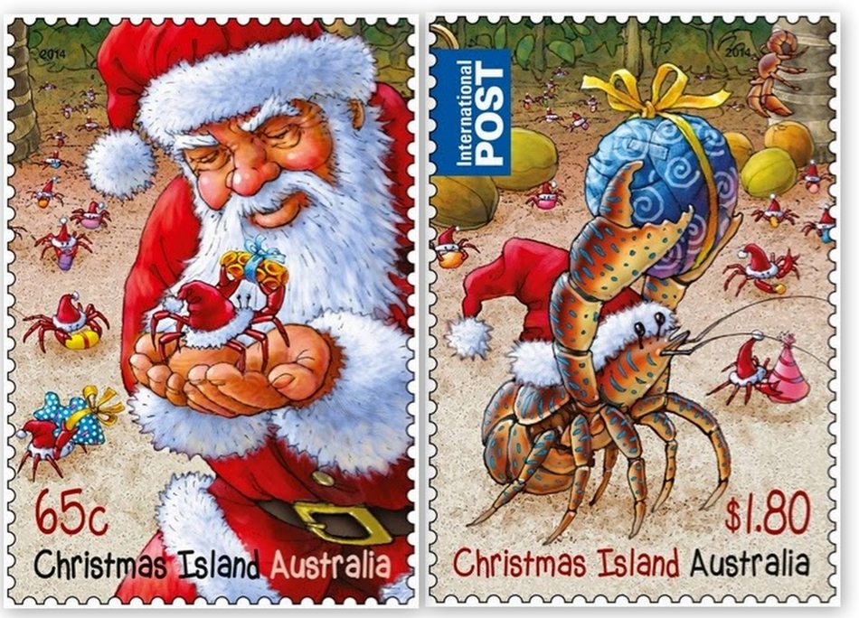 Christmas Island festive season stamps