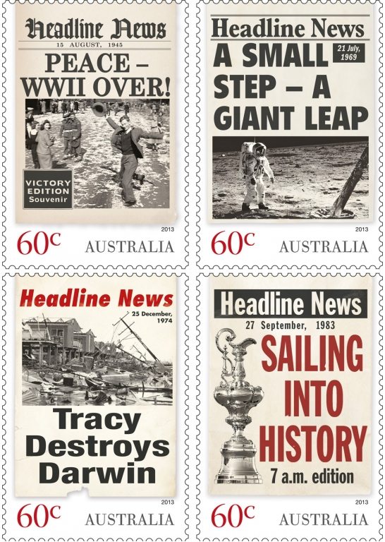 Headline News on new Australian stamps