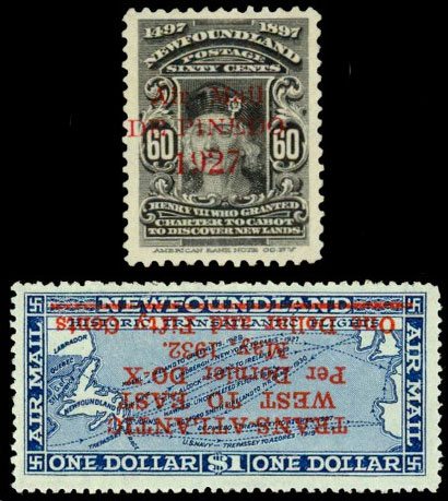 Newfoundland 1927 60c De Pinedo stamp to lead at Kelleher
