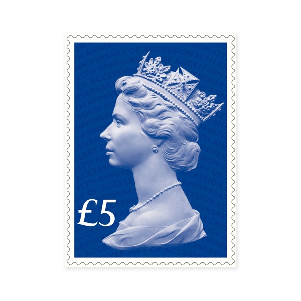 Royal Mail Marks Queen’s 65th Anniversary of the Accession! A special Sapphire Blue Machin Definitive stamp introduced