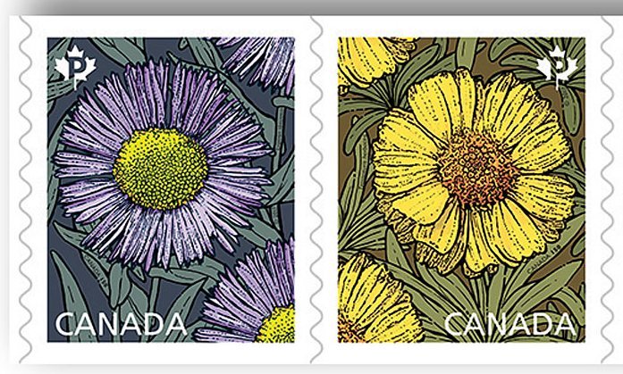 Canada Post welcomes spring with a new issue.Two annual flower stamps timed for spring and newlyweds