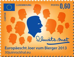 European Year of Citizens stamp from Luxembourg