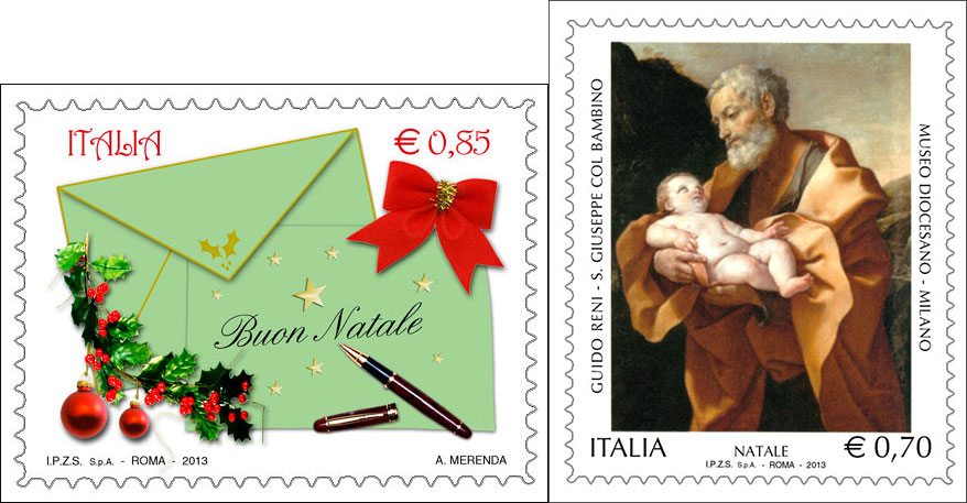 The Holy Christmas stamps from Italy