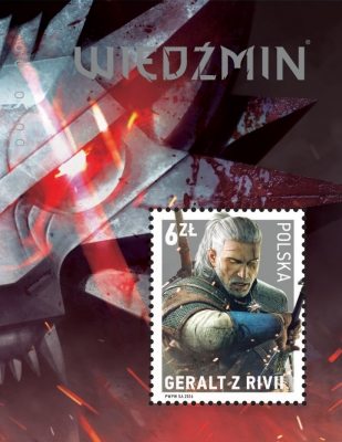 “Witcher” character Geralt of Rivia honored by Poland Post. One new special stamp introduced to collectors’ attention