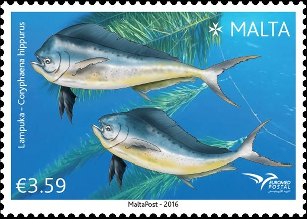 Euromed Postal – “Fish in the Mediterranean”. Malta Post introduced its bright stamp on the theme