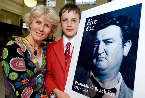 Brendan Behan was commemorated on the Irish stamps