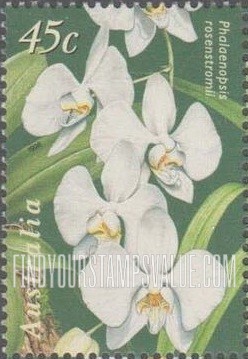 FindYourStampsValue: Orchids: Phalaenopsis rosenstromii