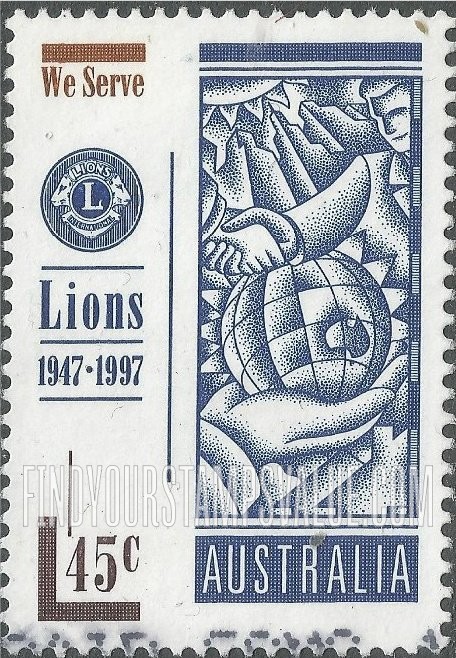 FindYourStampsValue: Lions Clubs of Australia, 50th anniversary