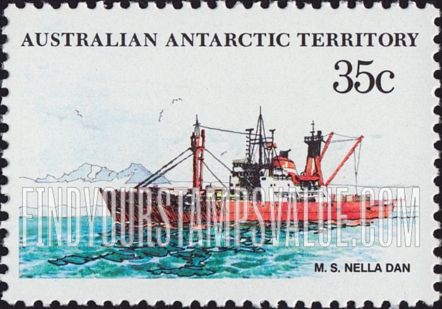FindYourStampsValue: AUSTRALIAN ANTARCTIC TERRITORY: M.S. Nella Dan