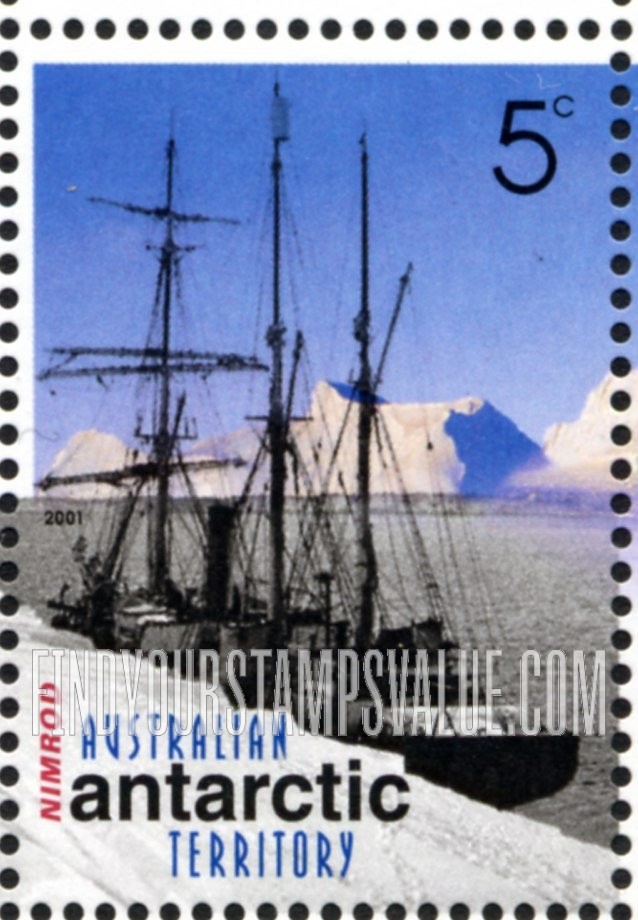 FindYourStampsValue: AUSTRALIAN ANTARCTIC TERRITORY - Australians in the Antarctic, Centenary: Nimrod