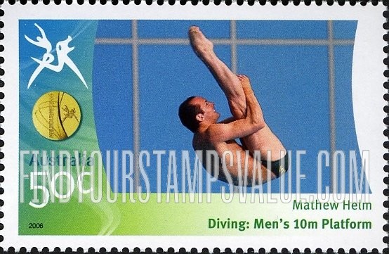 FindYourStampsValue: Medalists at Commonwealth Games: Mathew Helm