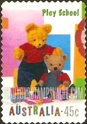FindYourStampsValue: Children’s Television Programs: Teddy bears from “Play School”