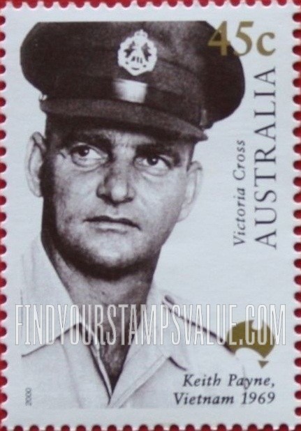 FindYourStampsValue: Australian Victoria Cross, Centennial: Keith Payne