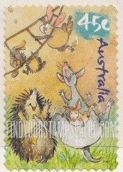 FindYourStampsValue: Caricatures of Australian Wildlife by Roland Harvey: Wallabies, echidnas, platypus and ladder