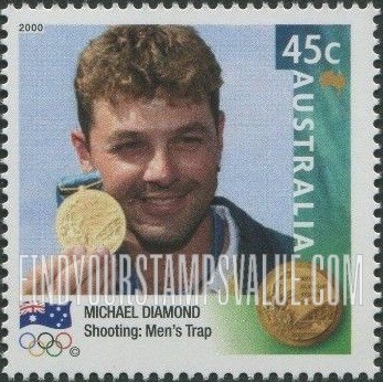 FindYourStampsValue: Australian Gold Medalists at 2000 Olympics: Michael Diamond
