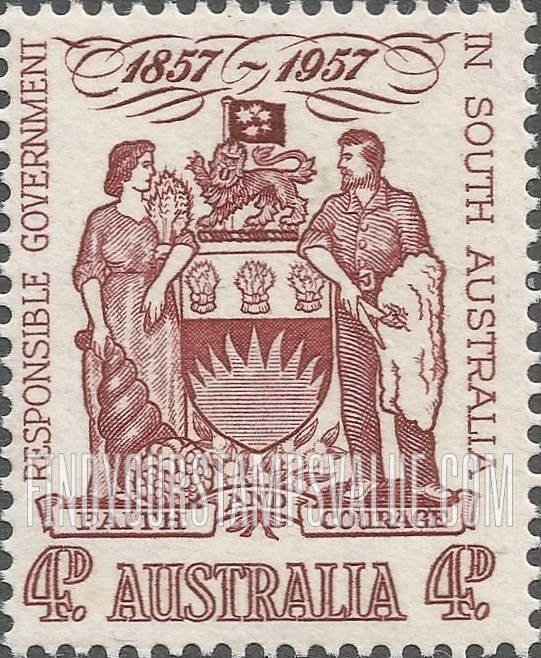 FindYourStampsValue: South Australia Coat of Arms