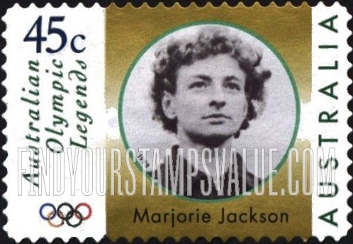FindYourStampsValue: Legends Type of 1997: Marjorie Jackson
