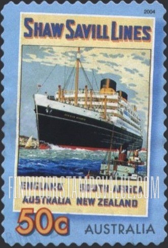 FindYourStampsValue: Passenger Ship Travel Posters: Shaw Savill Lines